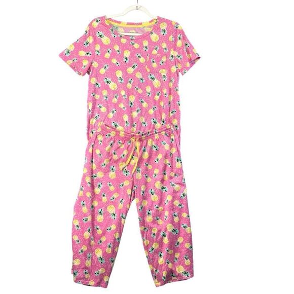 🍍Set! Small Cuddle Duds summer Short Sleeve Top
Cropped Pant 2-Pc Pajama set - Picture 1 of 14